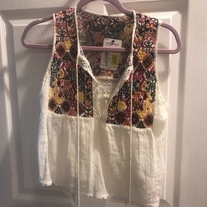 Free People Embroidered Tank (NWT)